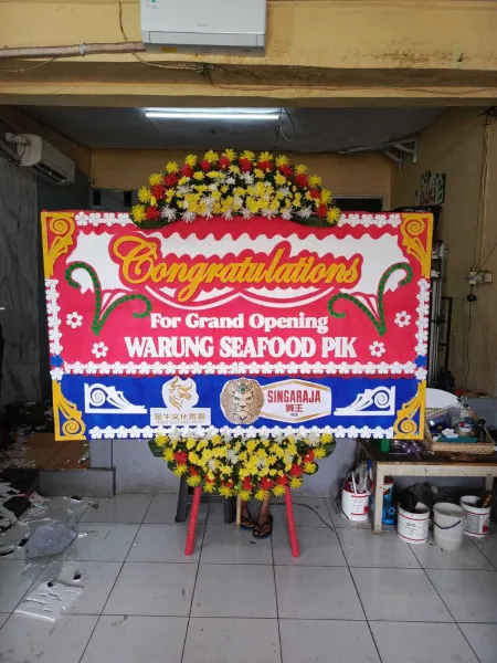 Papan Bunga Ucapan Selamat Rawajati